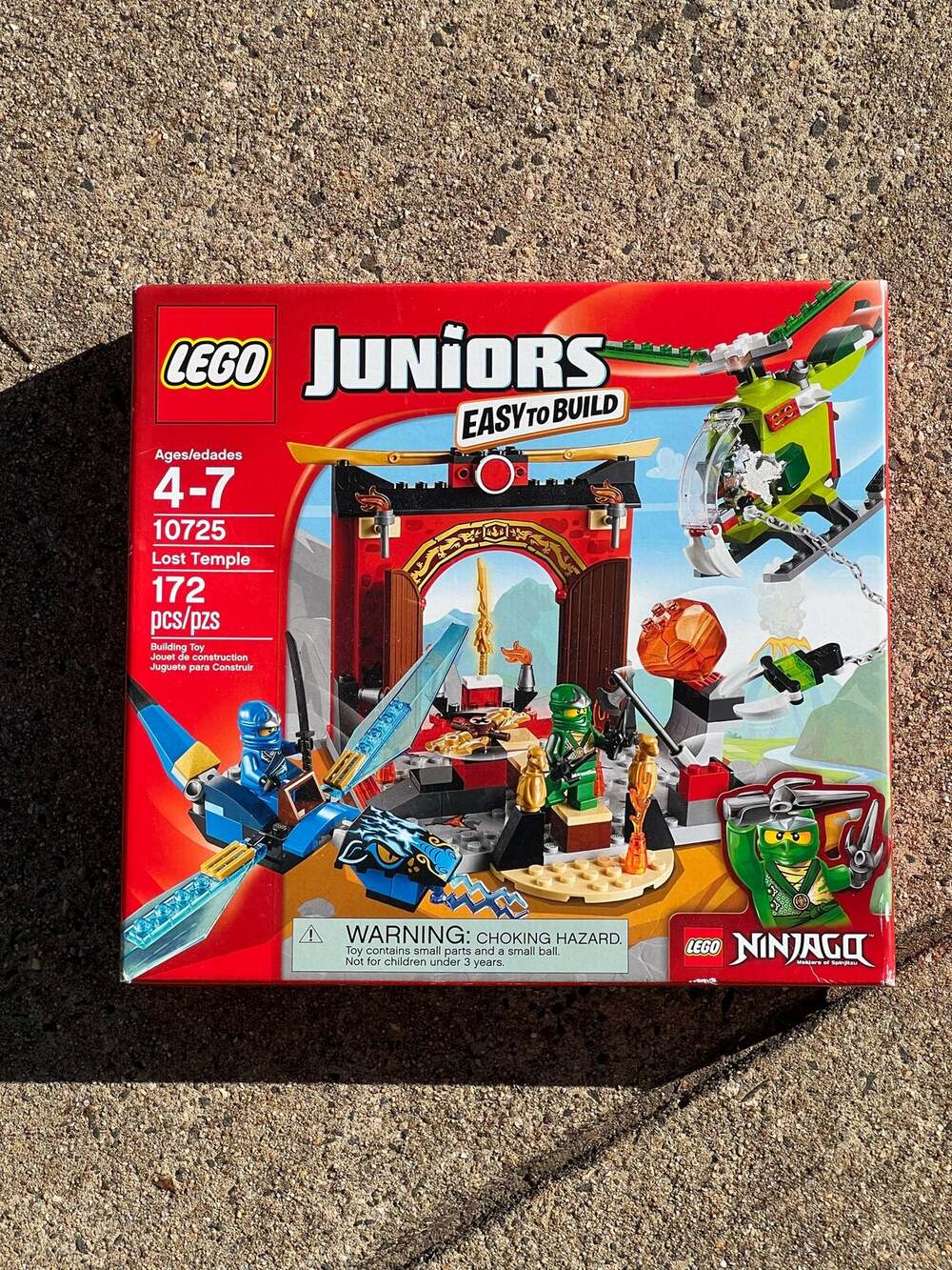 WoW! NEW In Box Never Opened LEGO Juniors Ninjago Lost Temple (10725) 172 Pieces